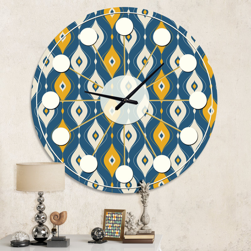 Horloge murale rétro Mid-Century, Moyenne