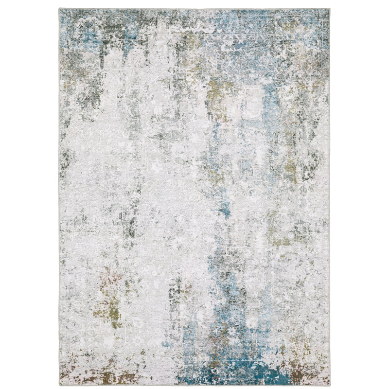 Mathison Power Loom Machine Washable Area Rug Mat, Rectangle 3'6" x 5'6"