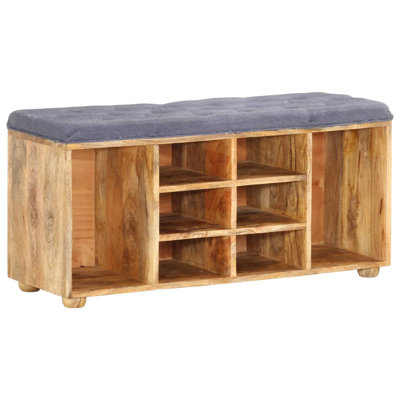 Hall Bench 39.4" x 13.8" x 18.5" Solid Mango Wood by Loon Peak
