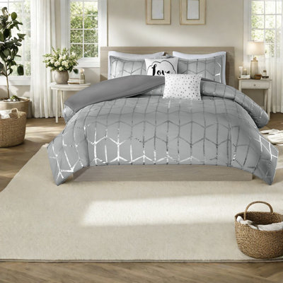 Ensembles de literie en microfibre douce, style métallique simple TG pour la maison