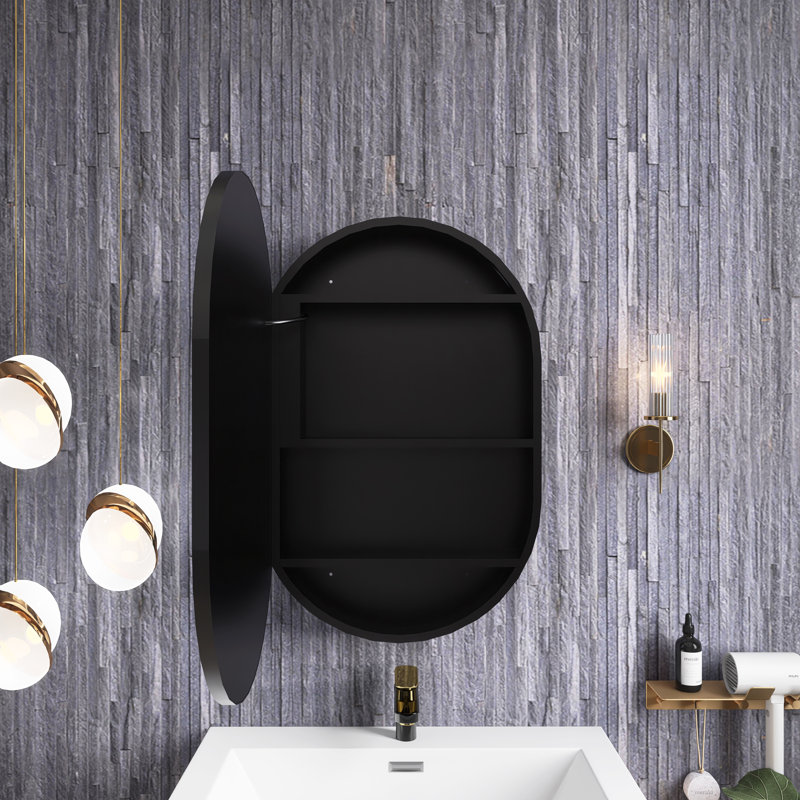 Mundi 21'' W 31'' H Surface Medicine Cabinet Mirror Fixed
