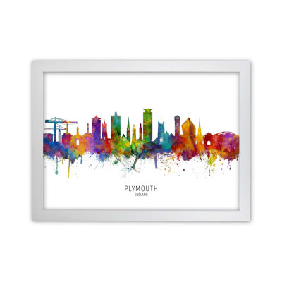 Plymouth England Skyline by Michael Tompsett - Print