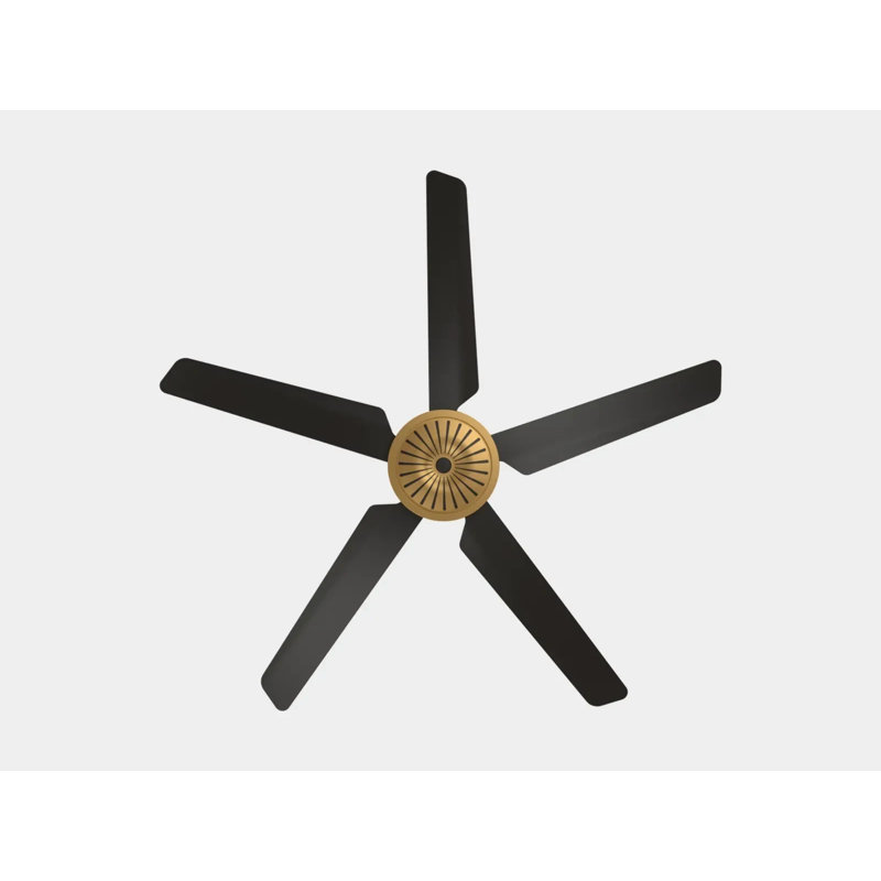 Speakeay Smart Downrod Ceiling Fan, Black