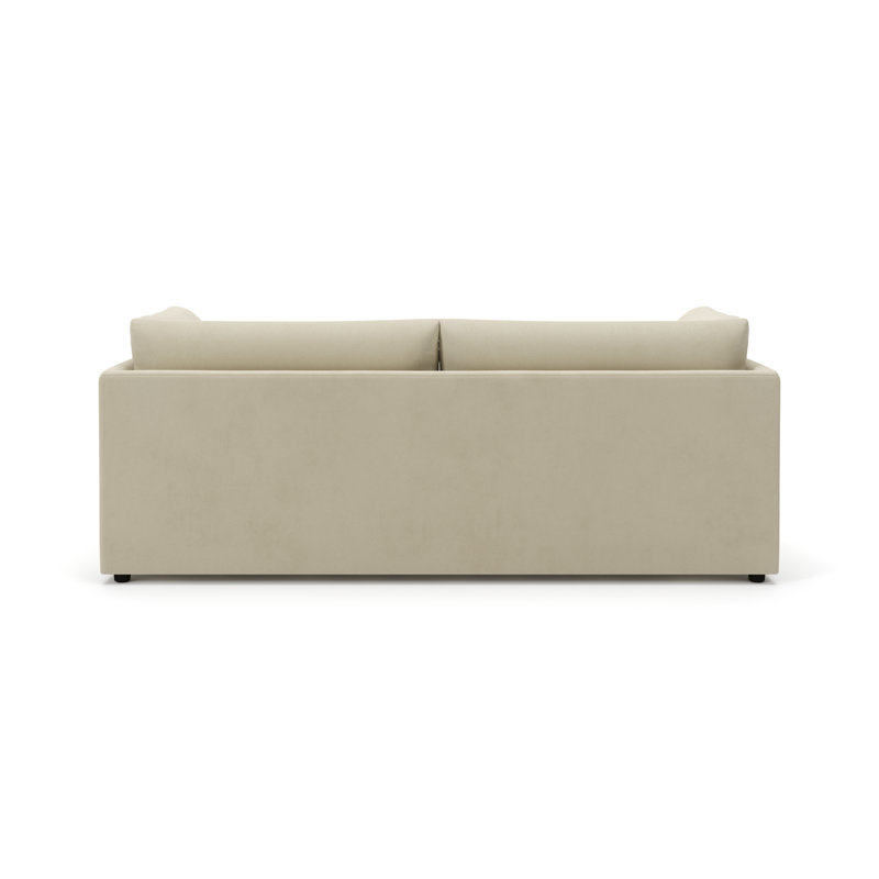 Kallie 86" Upholstered Sofa, Bella Beach Performance Velvet