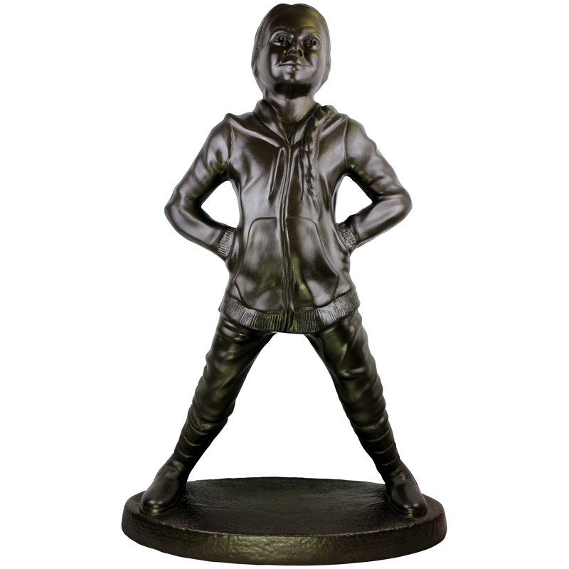 Statue Brave New Girls - aspect bronze naturel - léger - 38 po de hauteur