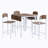 4 - Person Four Leg Dining Set-1385463516-1385463517-1385463506