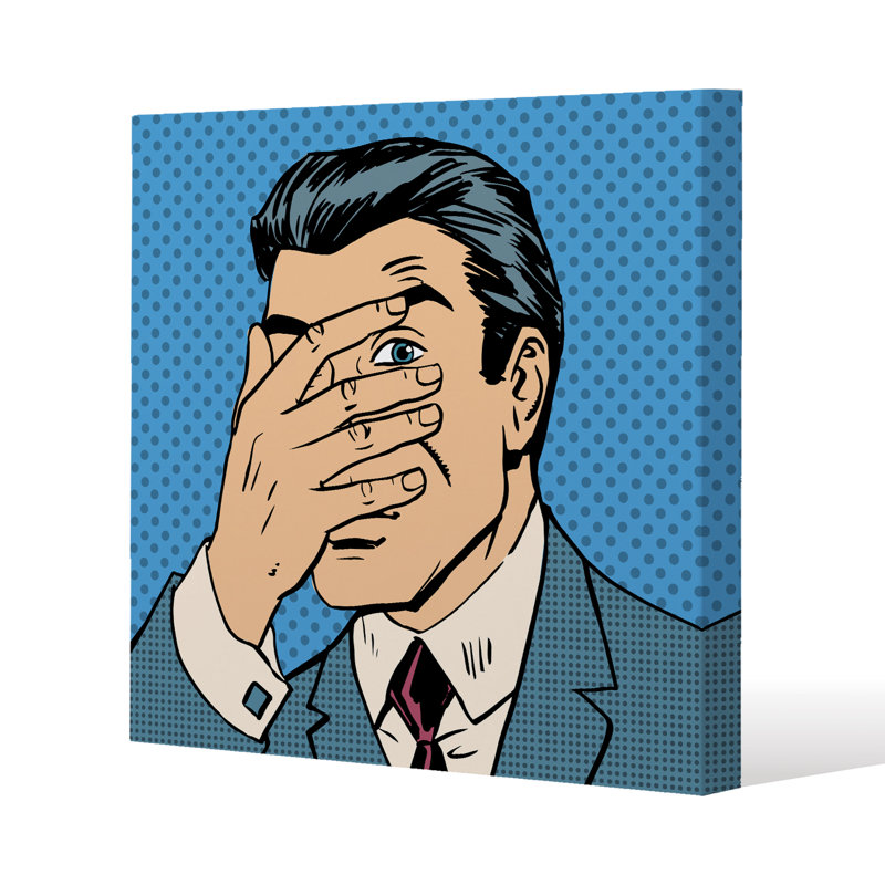 Retro Style Halftone Canvas Print by Andrew Lee - Wrapped Canvas Print