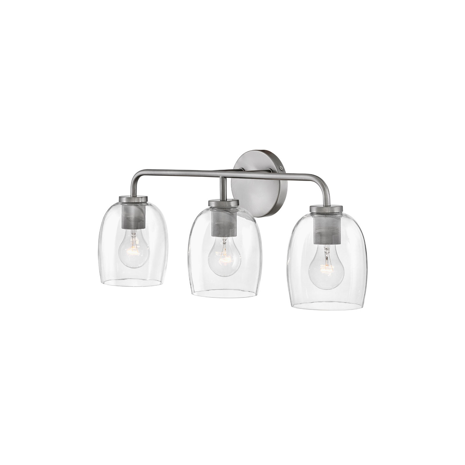 Attamore 3 Light Dimmable Vanity Light, Silver