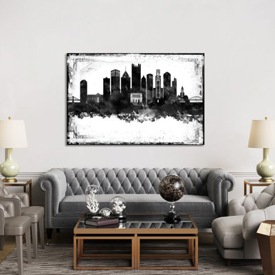 Pittsburgh Skylines - Wrapped Canvas Painting