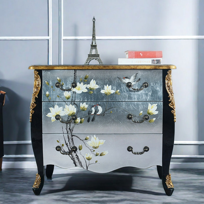 Armoire de vestibule 3 tiroirs Silver Silver