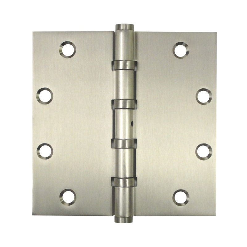 Charnière de porte simple à roulement à billes 5 H x 5 W, Laiton non laqué