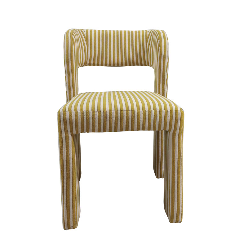 Chaise rembourrée en tissu Terry