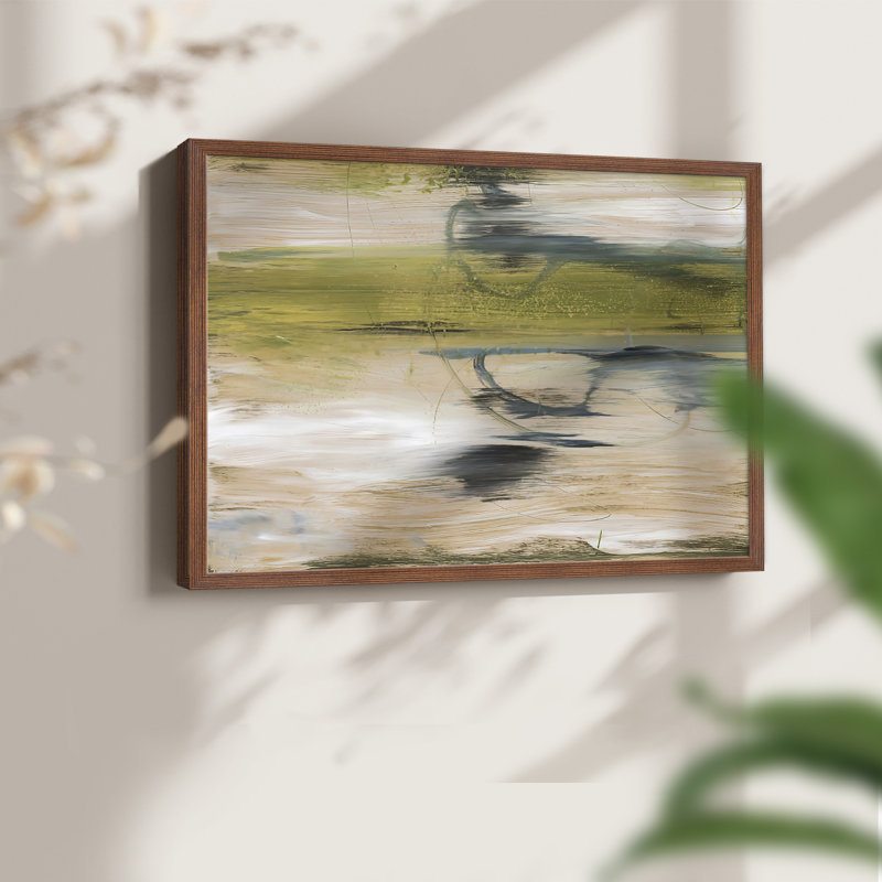 Aquatic Reflections II - Reproduction encadrée - Restickable, H 22 po x l 28 po, Noyer