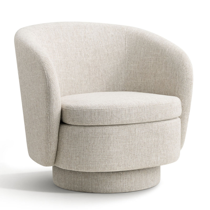 Fauteuil d'appoint pivotant à 360 degrés Tweed, Gruau