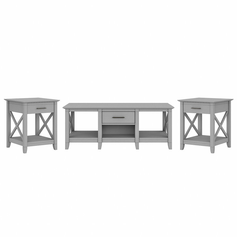 Ensemble de tables basses 3 pièces Huckins, Cape Cod gris