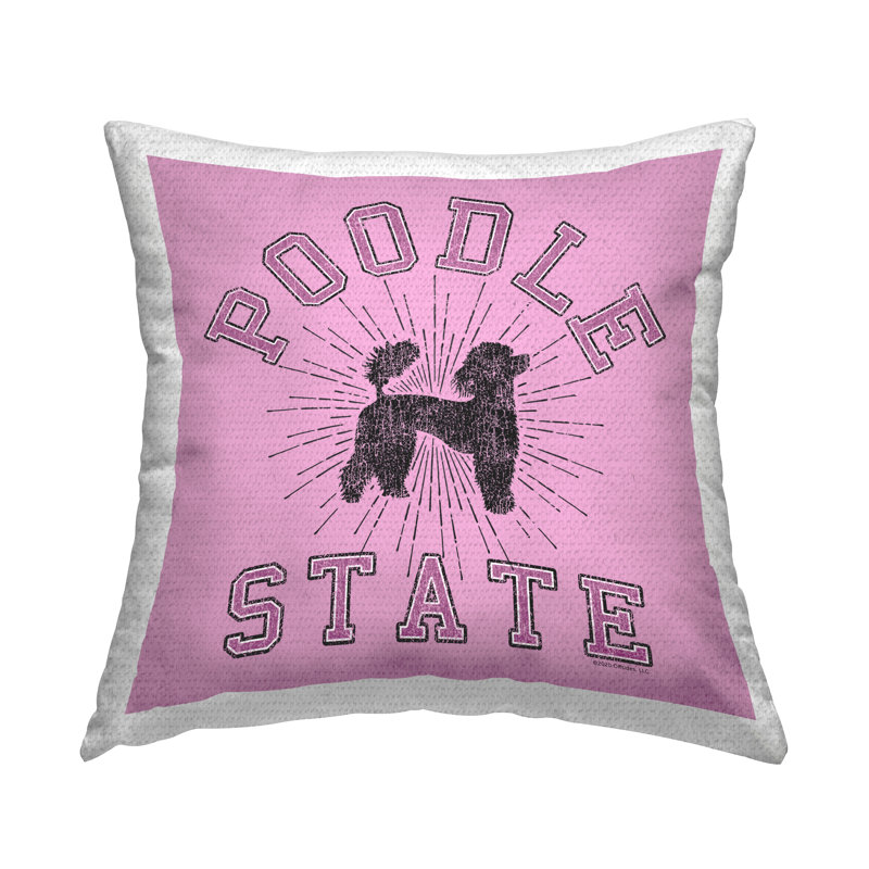 Coussin d'extérieur imprimé style caniche par Spirit Animals / Life Is High