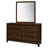 Aakif 6-drawer Dresser and Mirror Walnut