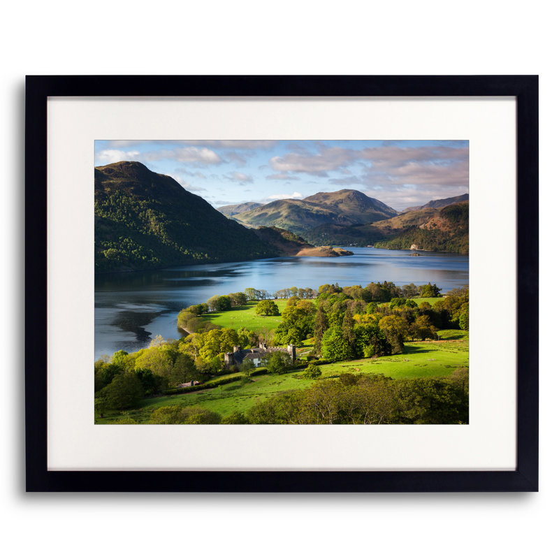 Lake District, England Print, No Mat, Black Framed Canvas, 19" H x 25" W x 2" D