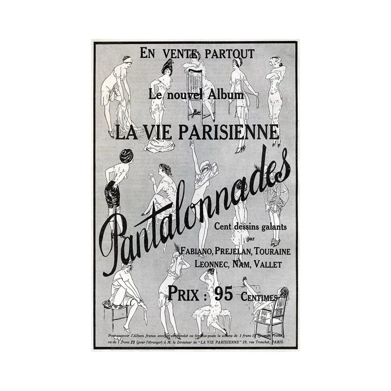 1912 La Vie Parisienne Magazine Advert 1 Piece Wall Art on Canvas, 30.48 cm H x 45.72 cm W, Canvas