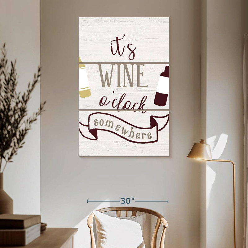 Tergel Wine O'Clock, 65" H x 42" W