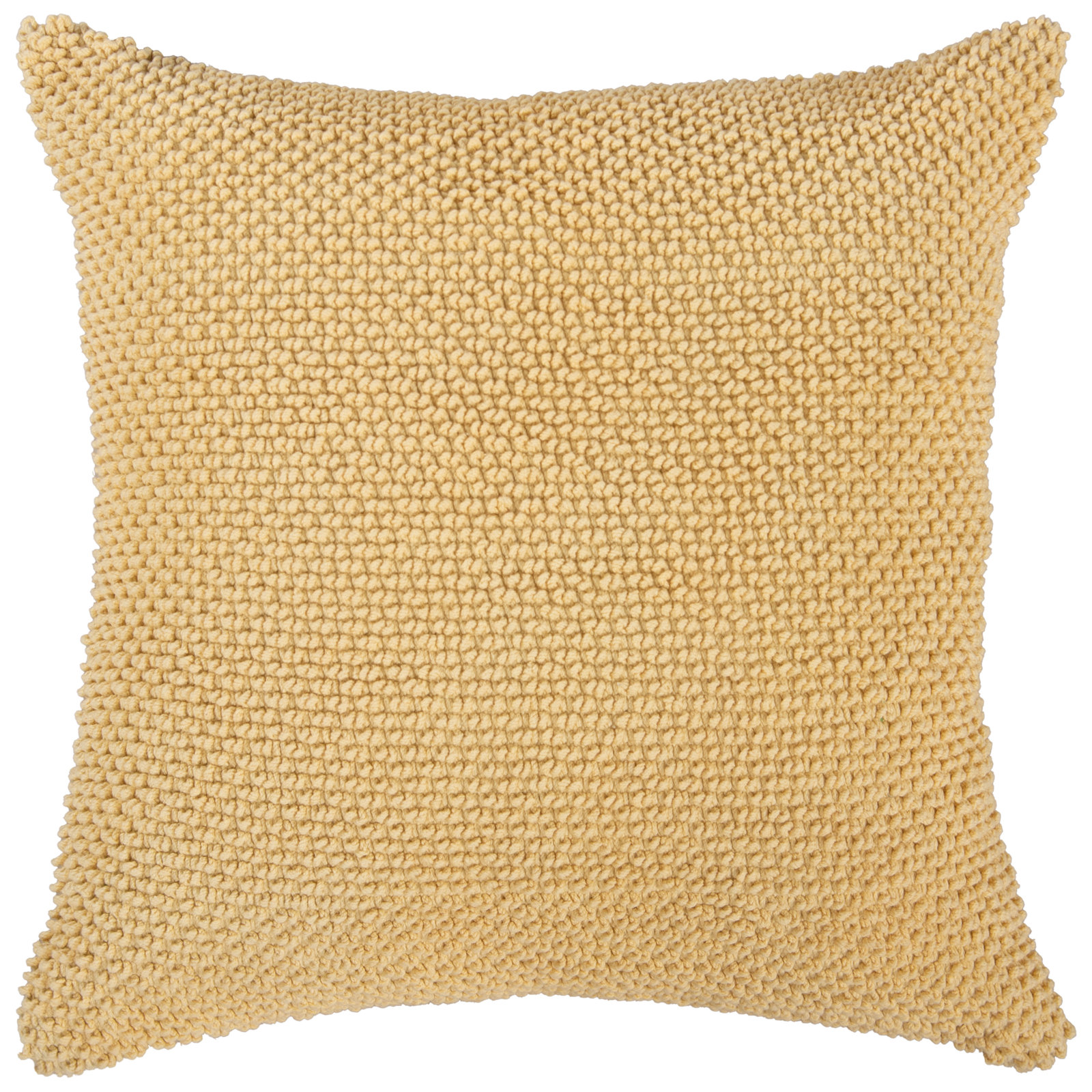 Mansel Textured Throw Pillow, Butter Yellow, Square 20", Polyester