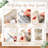 Metal Table Vases With Burlap Bow 6 Pcs