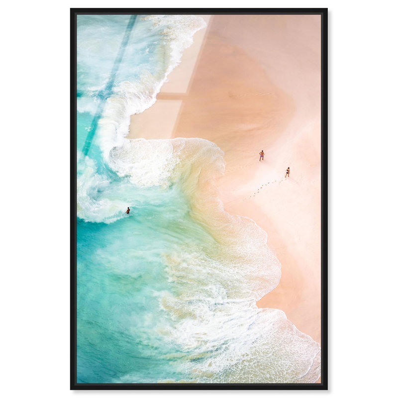 Oliver Gal Nusa Penida Coastal - Framed Acrylic Glass Wall Art, Black, 24" H x 16" W