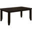 Table de bout rectangulaire avec chaises à dossier Cappuccino Finish 5, conception moderne et pratique en bois d'hévéa massif à 4 côtés pour un style stable