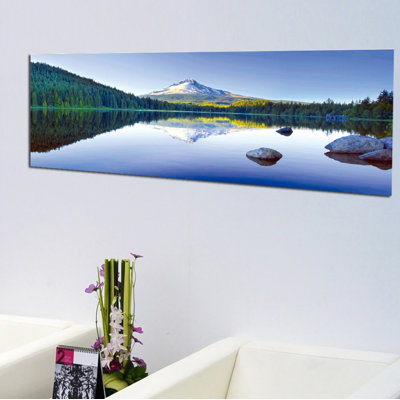 " Mountain Reflections " High Gloss Acrylic Wall Art 60" x 20"