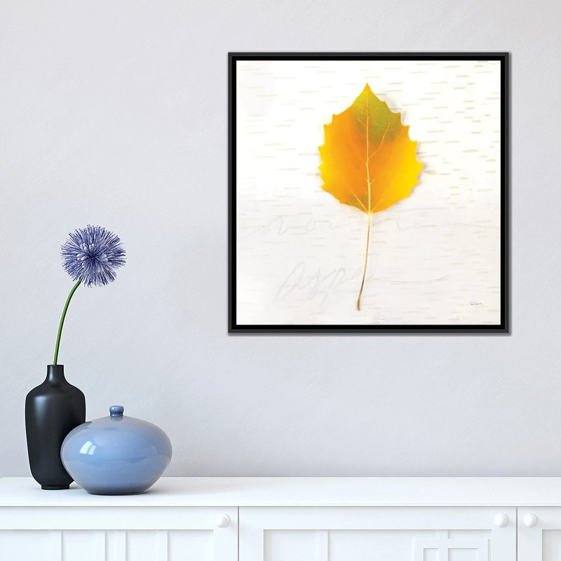 « automne colors iii », impression sur toile, H 18 po x l 18 po x P 1,5 po, Toile avec cadre noir, Pas de tapis