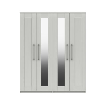 Alishma 4 Door Manufactured Wood Wardrobe