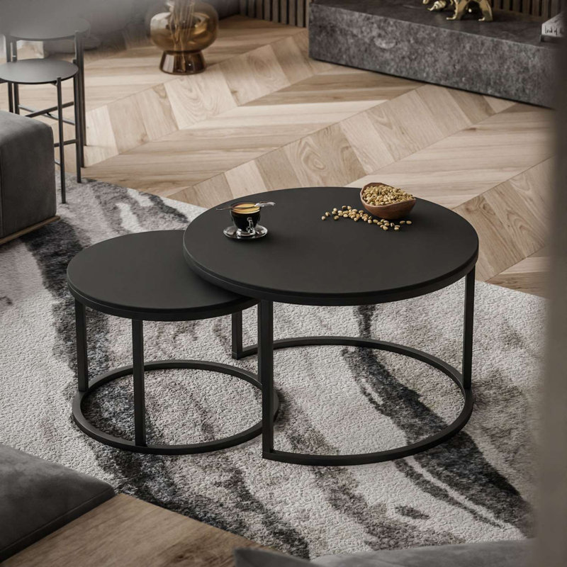 Abenamar Extendable Frame Coffee Table, Black