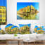 Coussin jaune Grand Canal-29456437-29456440