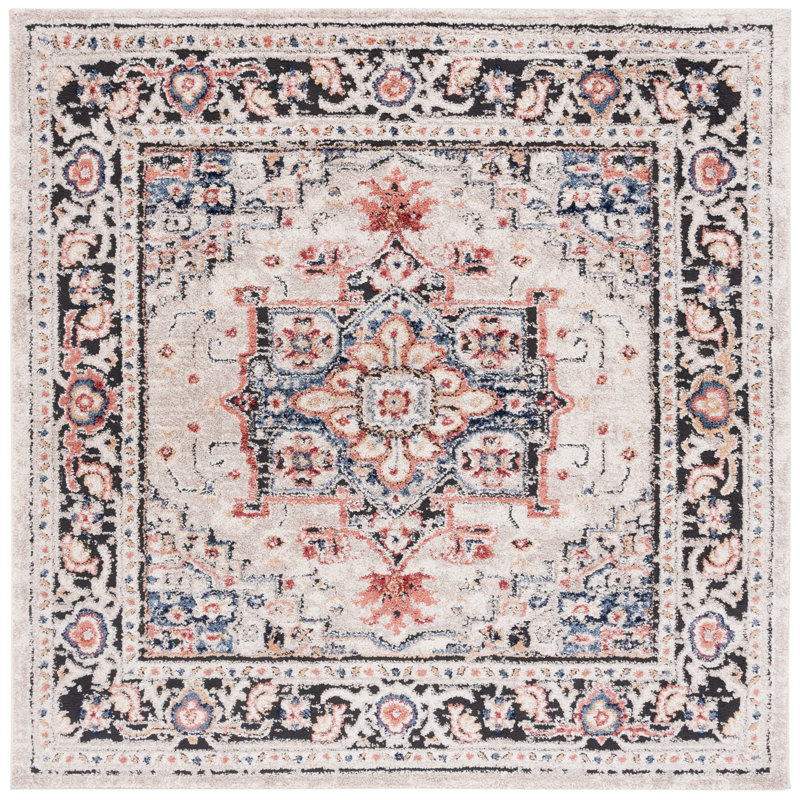 Luna Performance Oriental Rug, Square 6'7"