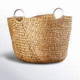 Milnor Seagrass Handmade Woven Decorative and Functional Storage Basket