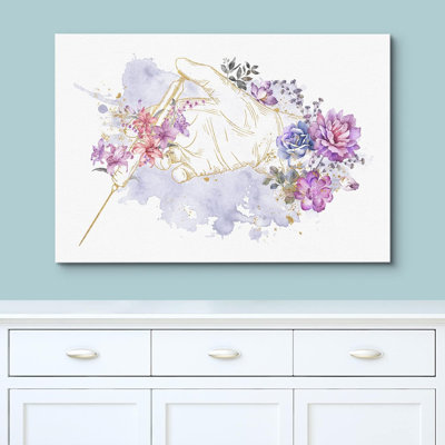 Medical Health " Watercolor Doctor's Needle Flowers Medical Health " Print