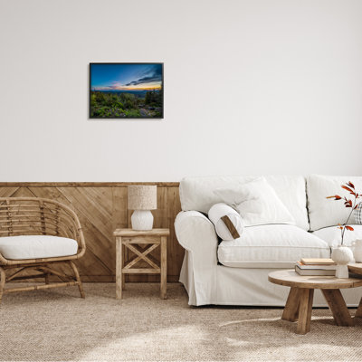 «Dense Brush Sunset Landscape Blue Sky Modern»