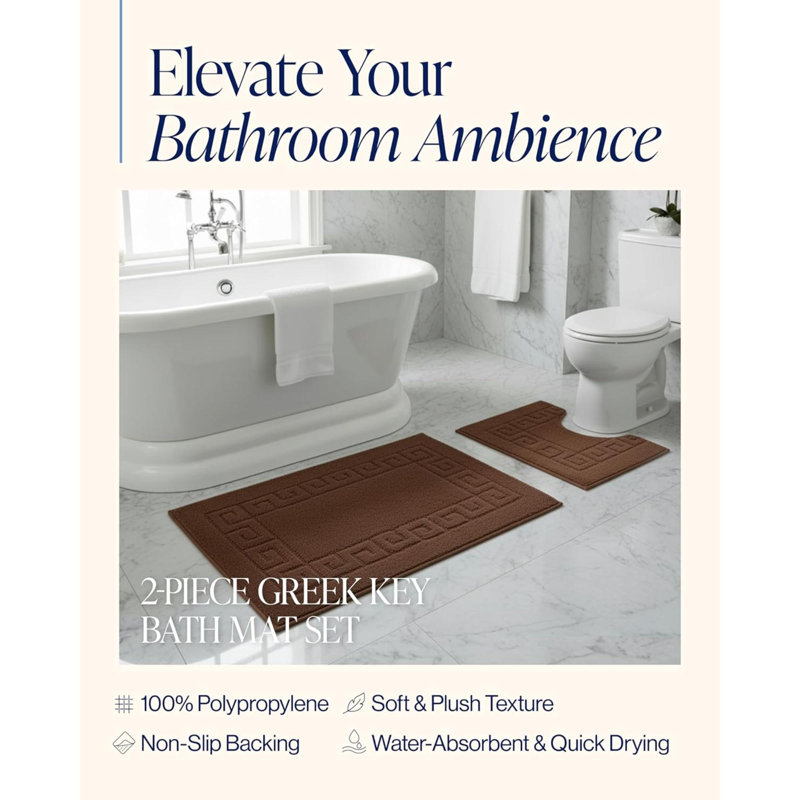 Polypropylene Bath Mat, Chocolate