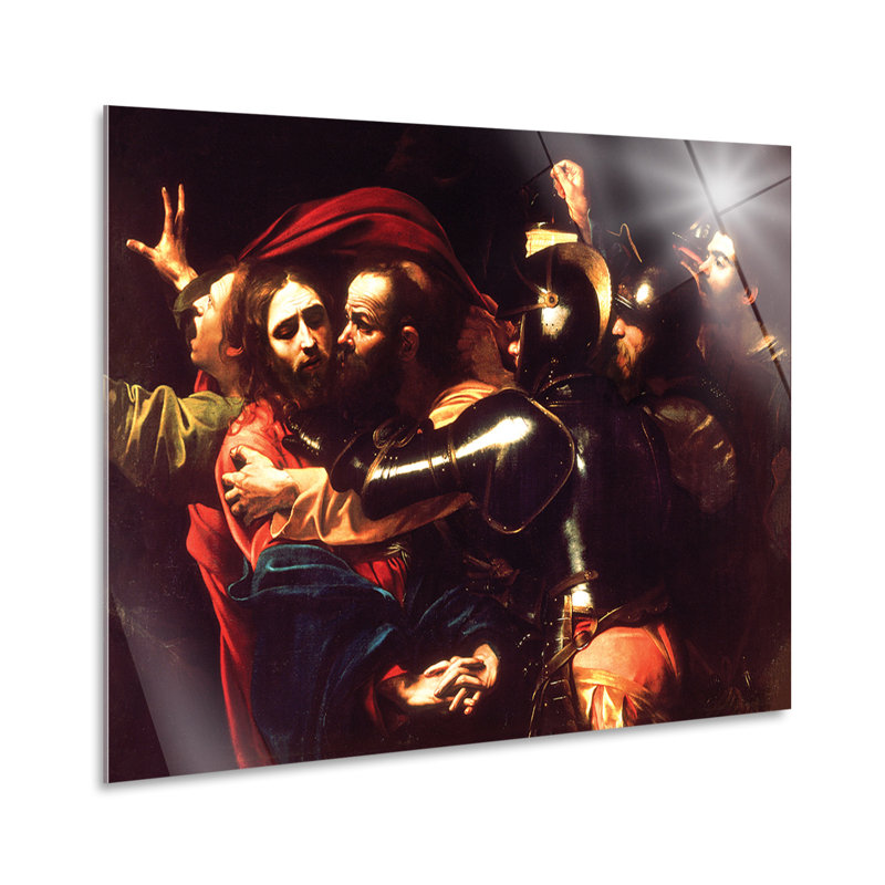Arrest Of Jesus by Caravaggio - No Frame Painting, 70cm H x 100cm W, Plastic/Acrylic