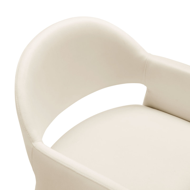 Fauteuil de salle à manger en velours Talia Performance, Albâtre