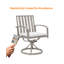 Ensemble de 2 chaises de patio en aluminium pour l'extérieur, pivotantes à 360 ° avec coussins lavables et chaises profondes
