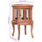 End Table Glass Display Cabinet Side Table Natural Solid Wood Mahogany-1736340693