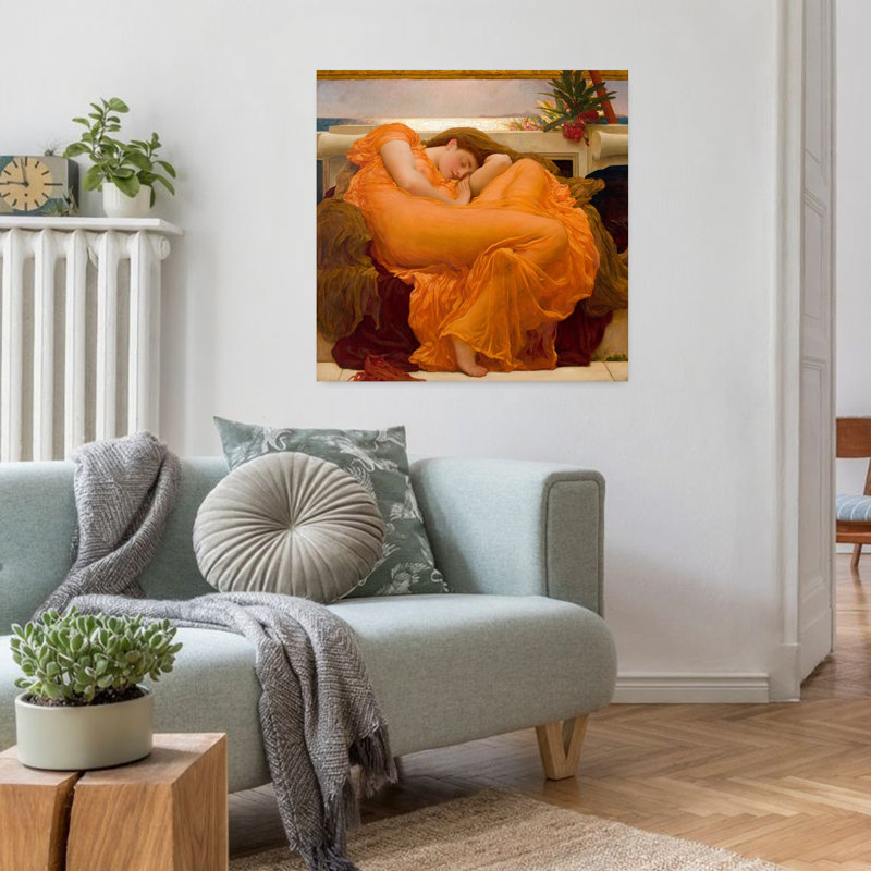Art contemporain abstrait en flammes, H 32 po x l 32 po