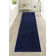 Custom Size  Anti Slip Machine Washable Medium Profile Cut Pile Soft Leaves Davario Navy Runner Rugs by Feet