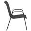 Ozie 3 Piece Garden Dining Set Black Steel