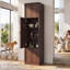 Armoire de rangement haute OMCMUU 180 cm (H) × 40 cm (L) × 40 cm (P), meuble de cuisine étroit autoportant avec plusieurs portes de rangement, organisateur vertical gain de place avec système anti-basculement pour cuisine, salle de bain, salon, entrée, 2 couleurs disponibles-1811190746