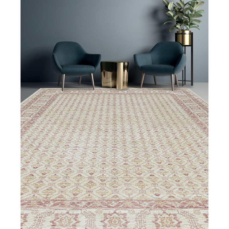 Ziegler Wool Oriental Area Rug in Beige