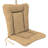 21" x 38" Veranda Hunter Solid Outdoor Chair Cushion with Ties and Hanger Loop (Set of 2)-2120657169