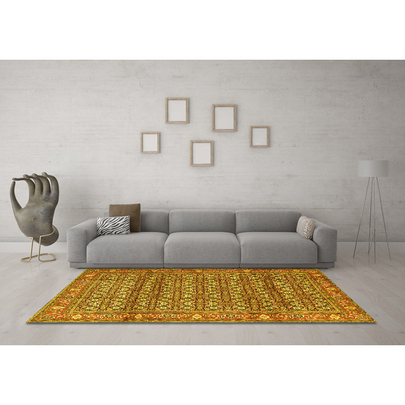 Washable Floral Indoor Rug, Square 3'