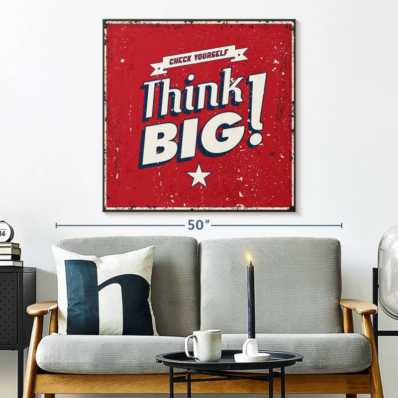 Tergel «Think Big», typographie, H 33 po x l 33 po